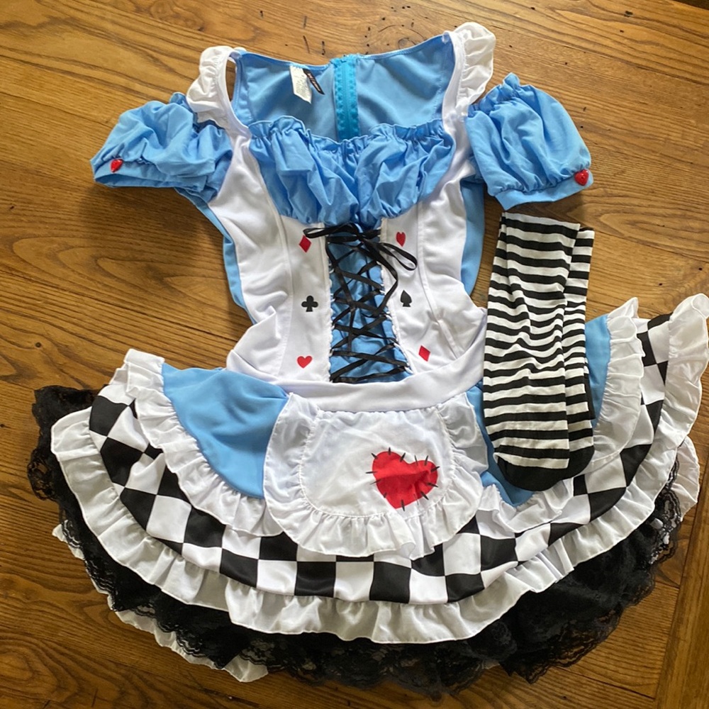 Woman’s Halloween costume- Alice in Wonderland